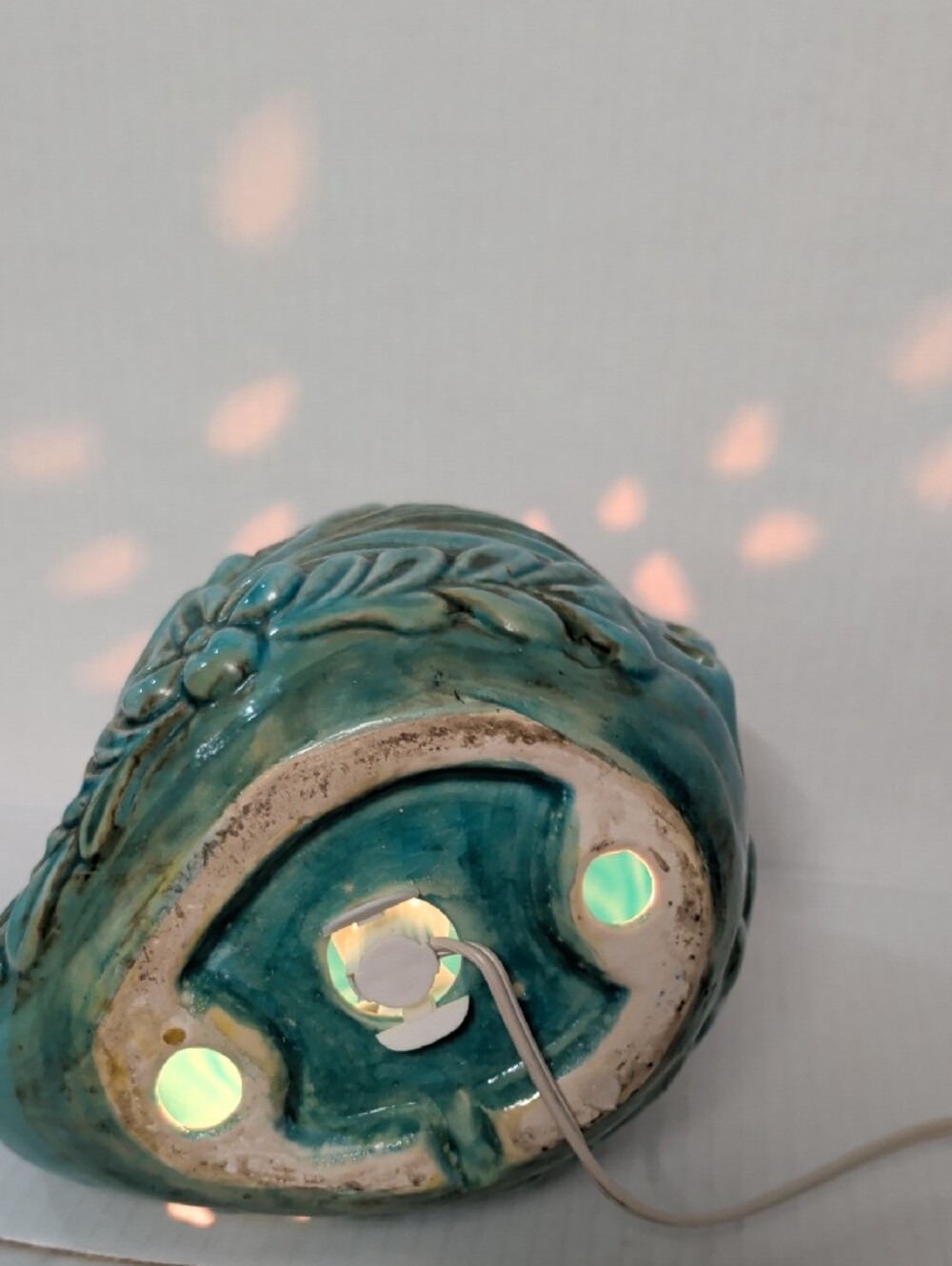 VTG Turquoise Peacock Ceramic Accent Lamp - Brand Unknown - Picture 8 of 11